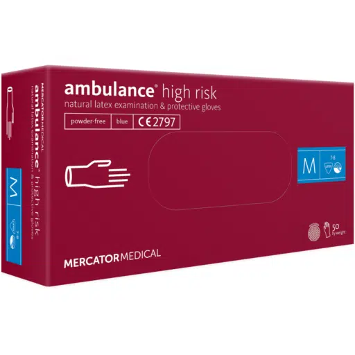 Pirštinės lateksinės storos Ambulance High Risk, 50 vnt